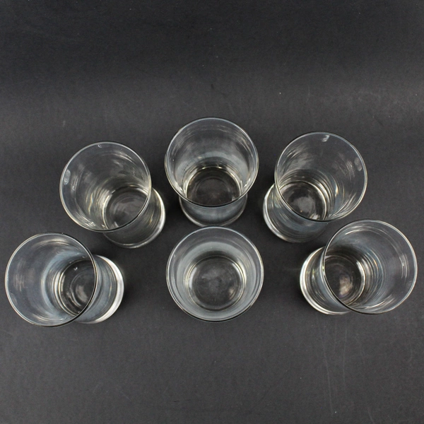 Set of 6 Unmarked Tall Clear Tumbler Glasses
