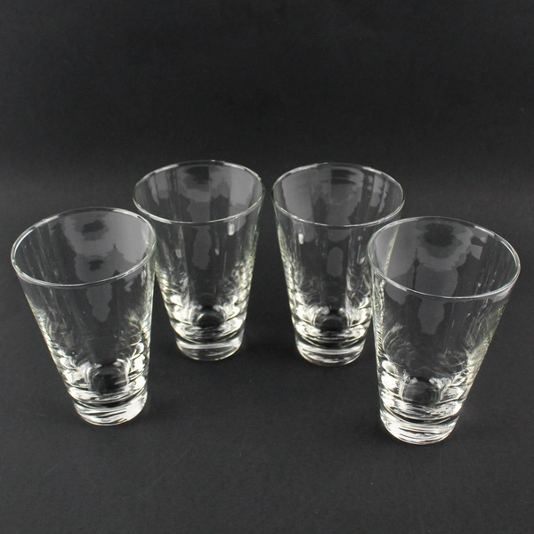 Set of 4 Libbey Clear Flared Drinking Glasses Drinkware Barware
