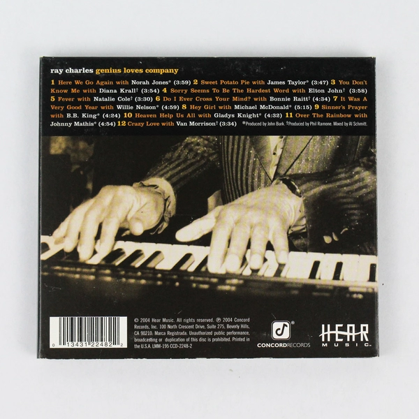 Ray Charles - Genius Loves Company 2004 CD - Good Condition, Untested