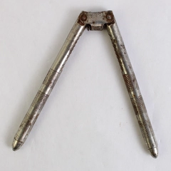 Antique Metal Spring Jointed Nutcrackers U S Patent Date Oct. 22,1918