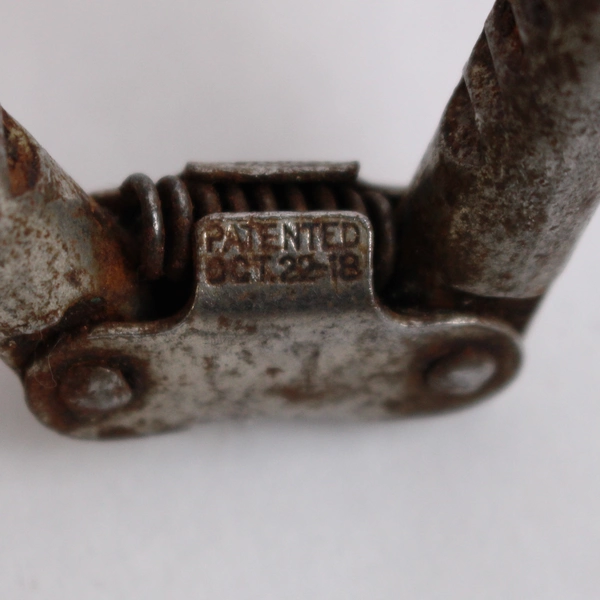 Antique Metal Spring Jointed Nutcrackers U S Patent Date Oct. 22,1918