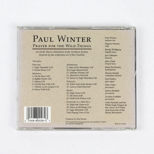 Paul Winter Prayer For The Wild Things CD - Earth Music Productions