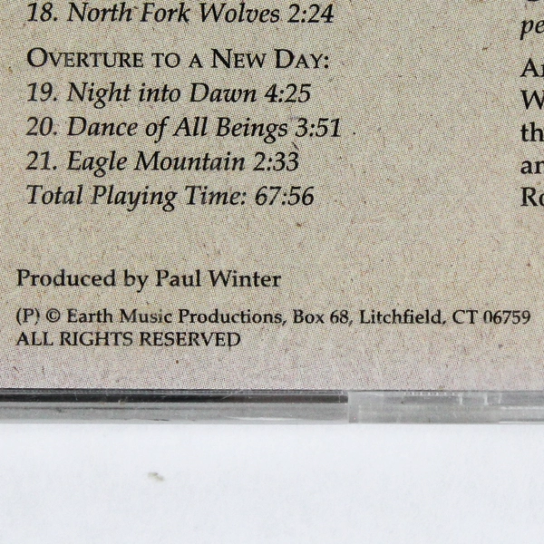 Paul Winter Prayer For The Wild Things CD - Earth Music Productions