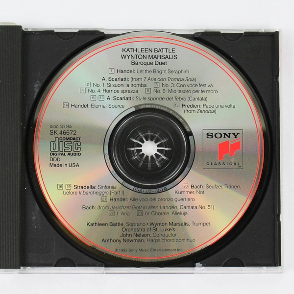 Kathleen Battle & Wynton Marsalis Baroque Duet CD 1992 Sony Music Good