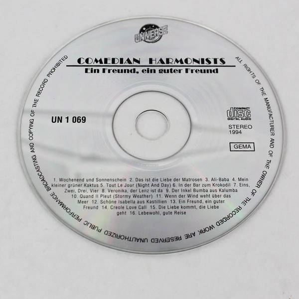 Comedian Harmonists - Ein Freund, Ein Guter Freund CD - Good Condition