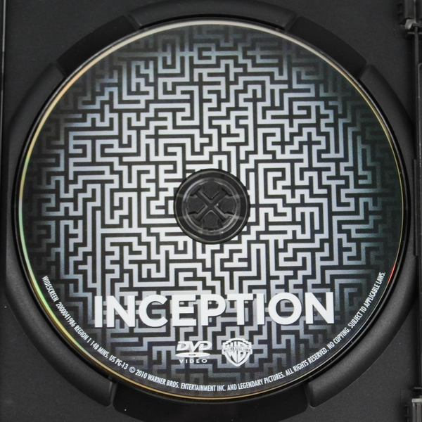 Inception DVD 2010 Christopher Nolan Leonardo DiCaprio Tom Hardy Good Condition