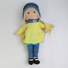 Vintage Knickerbocker Hollie Hobby Cloth Doll 15 Inch
