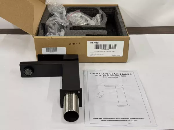 New Kenes LJ-9031-2 Single Matte Black Bathroom Faucet