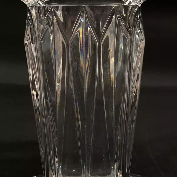 Vintage PartyLite Quad Prism Crystal 7" Vase Germany
