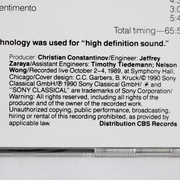 Itzhak Perlman Brahms 3 Violin Sonatas 1990 CD Sony Classical - Good Condition