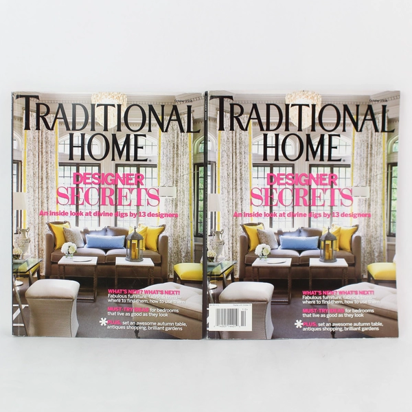 Lot of 2 Traditional Home Magazines October 2008 Designer Secrets