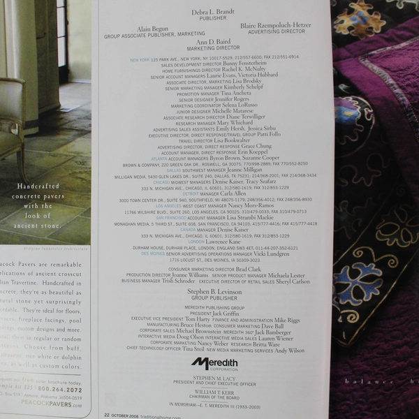 Lot of 2 Traditional Home Magazines October 2008 Designer Secrets