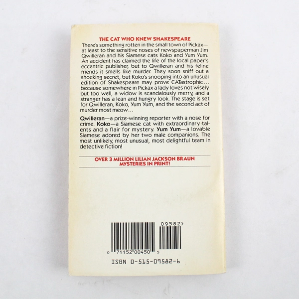 The Cat Who Knew Shakespeare by Lilian Jackson Braun 1988