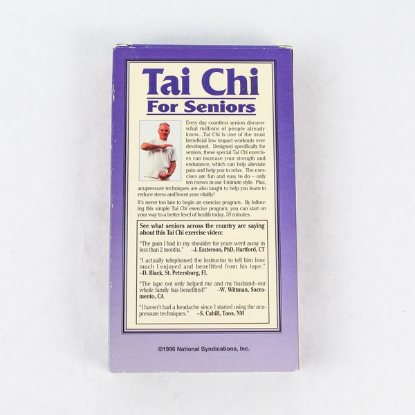 Tai Chi For Seniors VHS 1996 National Syndications - Good Condition