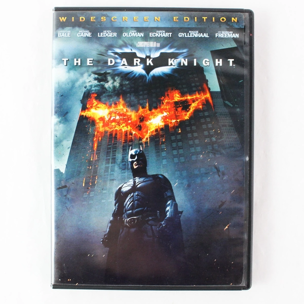 The Dark Knight DVD 2008 Widescreen Christian Bale Heath Ledger - Good Condition