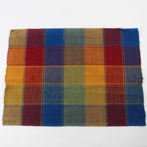 Lot of 6 Multicolor Gingham Placemats for DIY Fabric Cutters