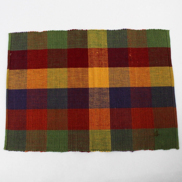 Lot of 6 Multicolor Gingham Placemats for DIY Fabric Cutters