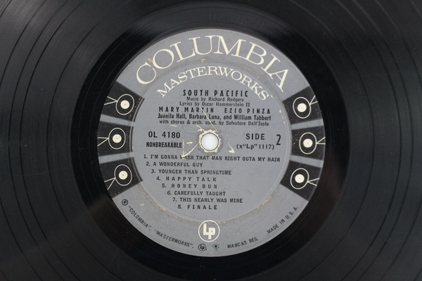 Vintage Columbia Masterworks South Pacific Original Broadway Cast 12" Vinyl