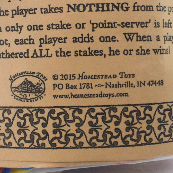 New Sealed Homestead Toys Put & Take Historical Game of Chance