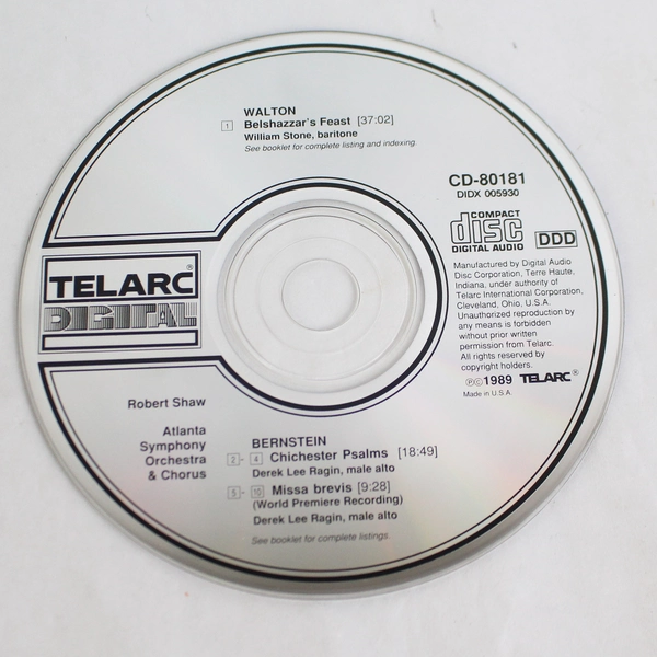 Walton: Belshazzar's Feast & Bernstein: Chichester Psalms Telarc CD