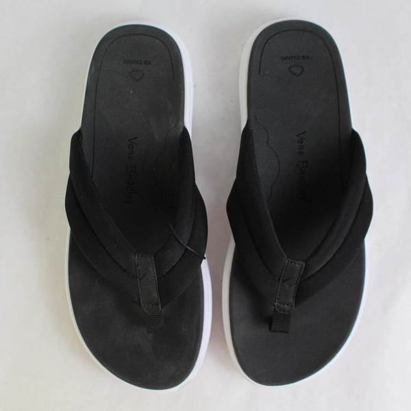Vera Bradley VB Cloud Sandals Black & White Women's Size 8