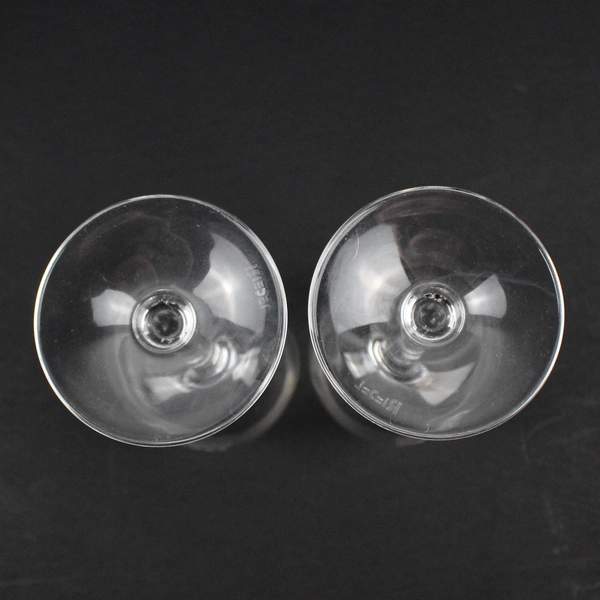 Lot of 2 Reidel Crystal Wine Glasses Advertising The Rising Tide Wine Fest