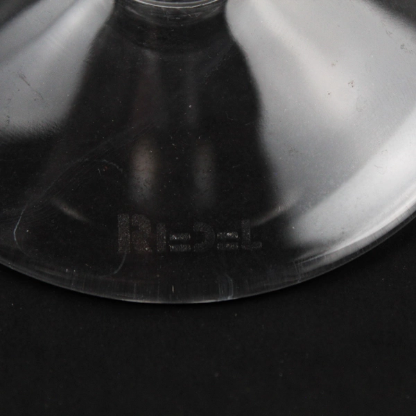 Lot of 2 Reidel Crystal Wine Glasses Advertising The Rising Tide Wine Fest