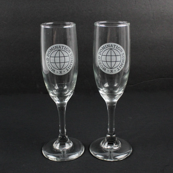Two Libbey Perception Crystal Champagne Glasses World Domination Summit