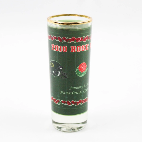 U of Oregon Ducks Football 2oz Shot Glass 2010 Rose Bowl Officially Licensed