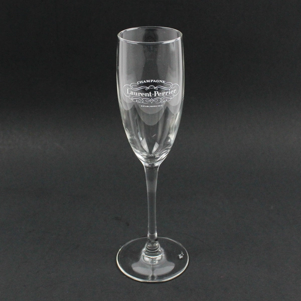 Arc France Laurent Perrier Etched Crystal Champagne Flute 8.75"