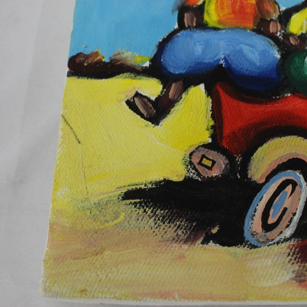 Original Taxi Painting On Canvas by Ahumbulani Mpofu Of Zimbabwe