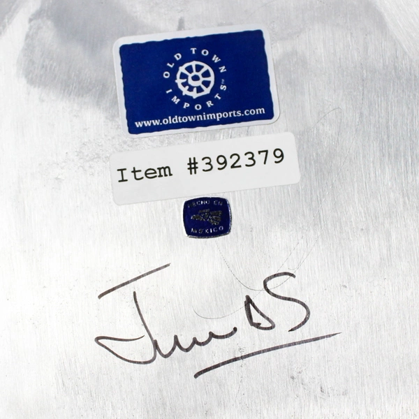 Old Town Imports Pewter Scalloped Oval Serving Bowl #392379 Mexican Made