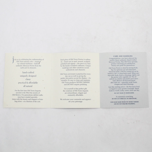 Old Town Imports Pewter Scalloped Oval Serving Bowl #392379 Mexican Made