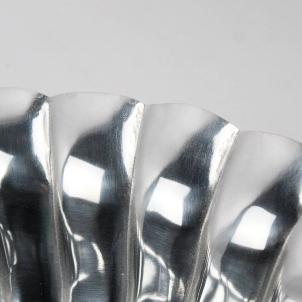 Old Town Imports Pewter Scalloped Oval Serving Bowl #392379 Mexican Made