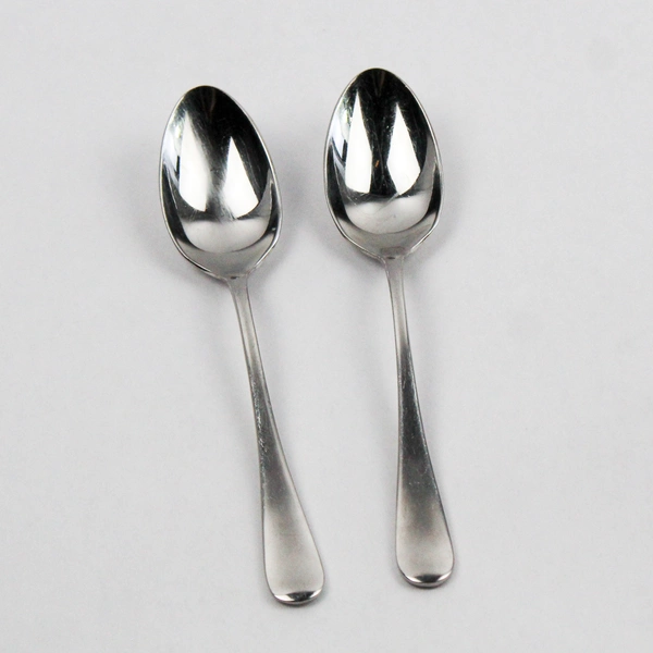 Lot of 2 Dansk Place Oval Spoons 18/8 Stainless Steel Glossy Silver