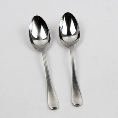Lot of 2 Dansk Place Oval Spoons 18/8 Stainless Steel Glossy Silver