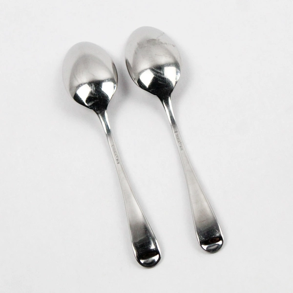Lot of 2 Dansk Place Oval Spoons 18/8 Stainless Steel Glossy Silver