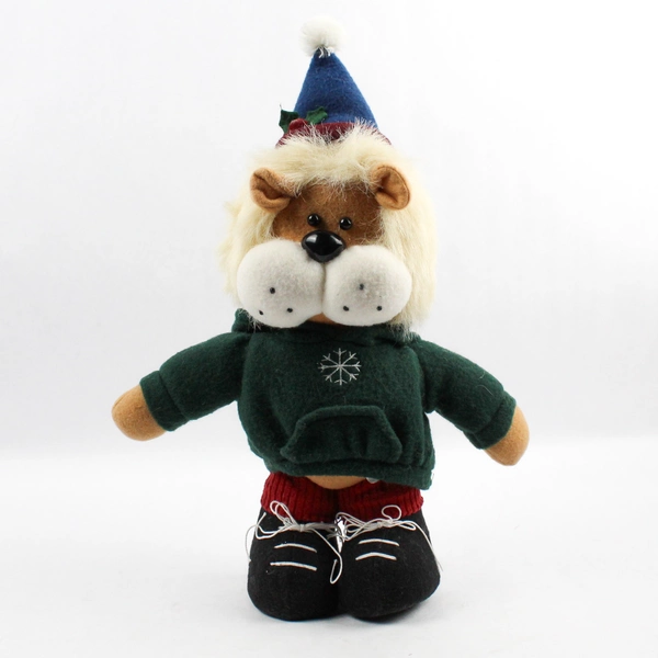 Prima Creations Weighted Lion Christmas Shelf Table Mantle Decoration