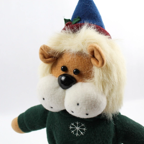 Prima Creations Weighted Lion Christmas Shelf Table Mantle Decoration