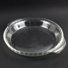 Vintage Anchor Hocking Fire King Clear Glass 10" Pie Plate #470