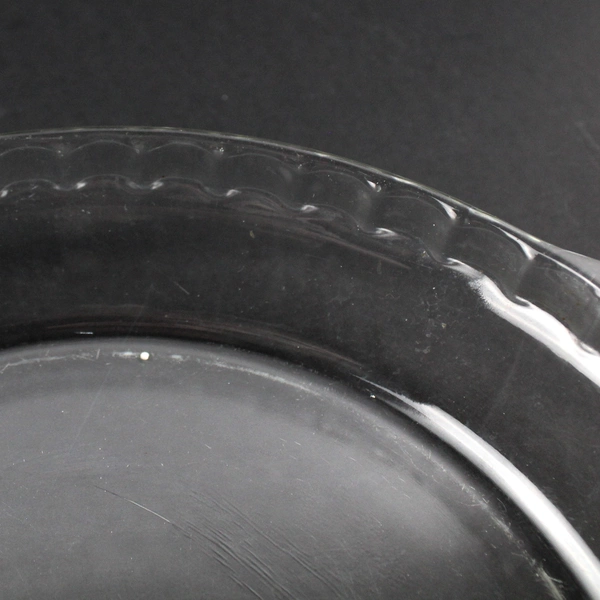 Vintage Anchor Hocking Fire King Clear Glass 10" Pie Plate #470