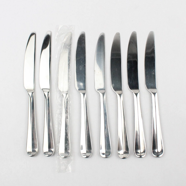 Lot of 8 Dansk Dinner Butter Knives Alsace Stainless Steel Glossy Silver