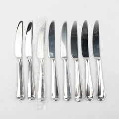 Lot of 8 Dansk Dinner Butter Knives Alsace Stainless Steel Glossy Silver