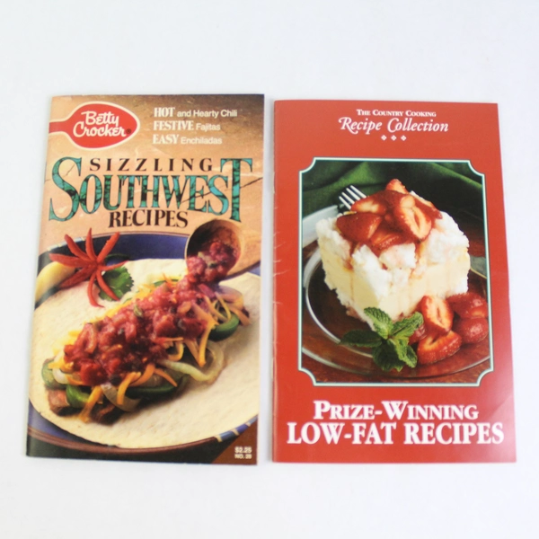 Lot Of 2 Recipe Booklets Sizzling Southwest Recipes (#28) & Recipe Collection