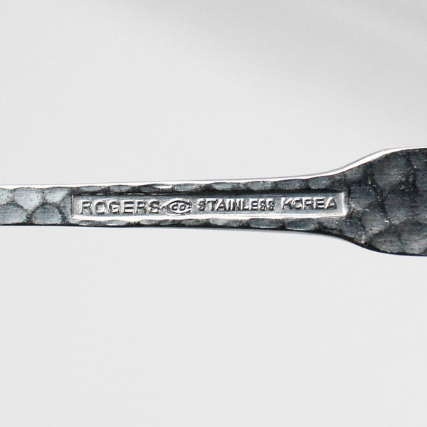 Lot of 2 Rogers Iced Tea Spoons Stainless Steel Brushed Silver