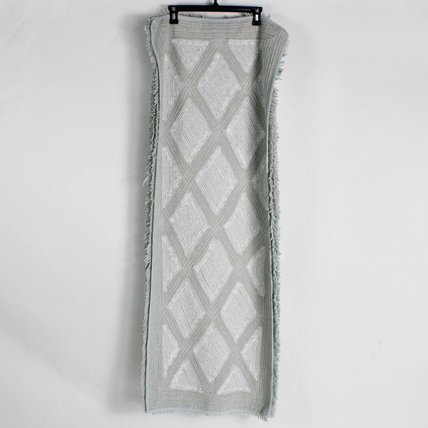 Unbranded Gray Microfiber Diamond Patterned Bath Rug 20" x 54"