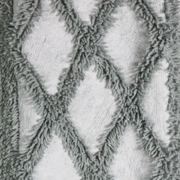 Unbranded Gray Microfiber Diamond Patterned Bath Rug 20" x 54"