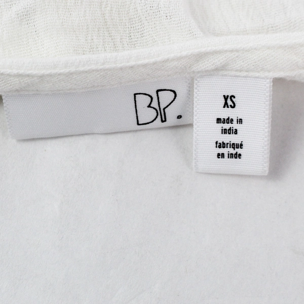 B.P. Cold Shoulder Blouse XS Floral Embroidered 3/4 Sleeve Lightweight Top