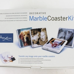Tilano Fresco Arts Marble Coaster Kit Photo Transfer Coasters Open Box