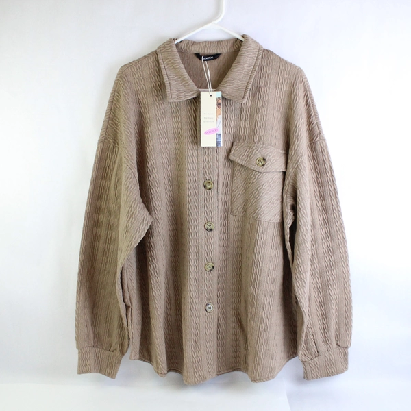 Dokotoo Brown Long-Sleeve Button-Up Shirt Women's Size XL With Tags